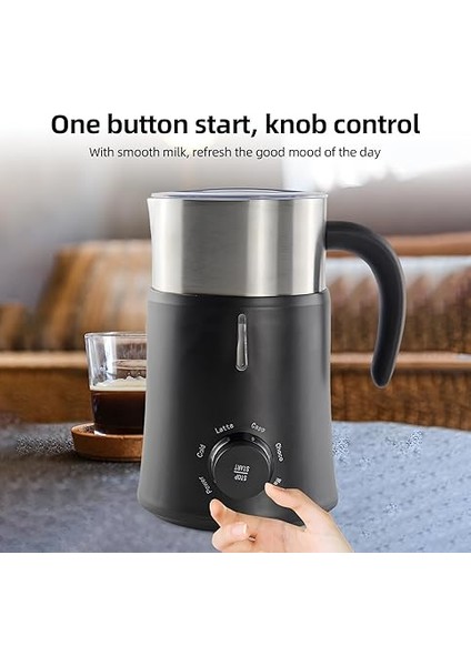 1 Arada Elektrikli Süt Köpürtücü - 24OZ/700ML Sıcak ve Soğuk Köpük Makinesi ve Latte/cappuccino/sıcak Çikolata Için Süt Isıtıcı 500W Kaymaz Kahve Köpürtücü Youmaxe fiyatları