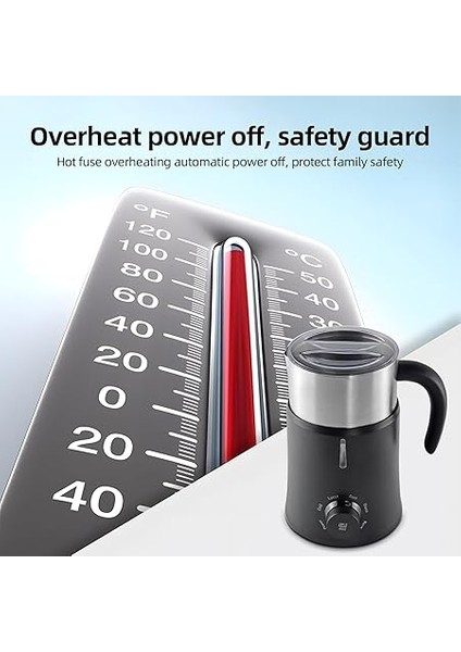 1 Arada Elektrikli Süt Köpürtücü - 24OZ/700ML Sıcak ve Soğuk Köpük Makinesi ve Latte/cappuccino/sıcak Çikolata Için Süt Isıtıcı 500W Kaymaz Kahve Köpürtücü Youmaxe fırsatları