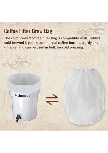 Brew Kahve Filtre Torbası Toddy Soğuk Demleme Sistemi ile Uyumlu 5 Galon Ticari Bira Üreticileri Için, Yıkanabilir ve Yeniden Kullanılabilir, 2 Paket fiyatları