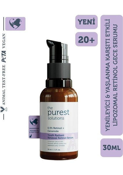 Purest Solutions Youth Radiant Renewal Retinol Serum Retinol Ceramide fiyatları
