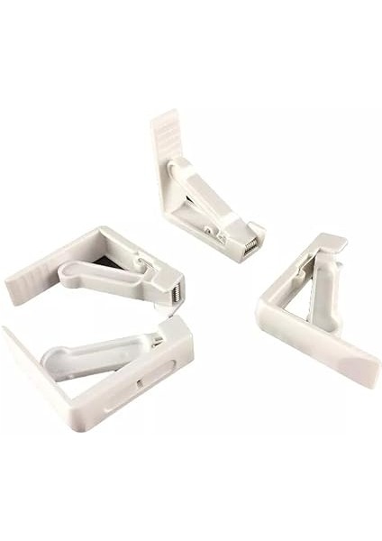 Plastik Masa Örtüsü Tutacağı Yaylı Mandal Kayma Önleyici Tutucu Sabitleyici Kıskaç Klips Aparat (Beyaz, 8'li) fiyatları
