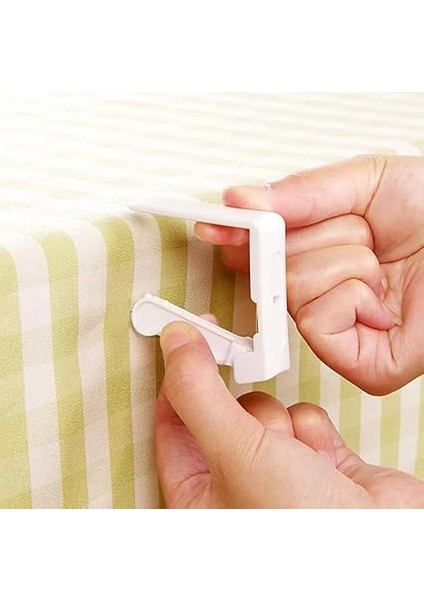 Plastik Masa Örtüsü Tutacağı Yaylı Mandal Kayma Önleyici Tutucu Sabitleyici Kıskaç Klips Aparat (Beyaz, 8'li) modelleri