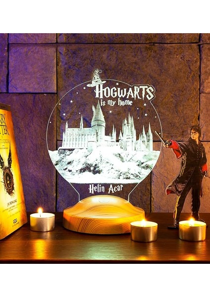 Potter Hogwarts Gece Lambası, Harry Potter Hayranlarına Hediye LED Lamba