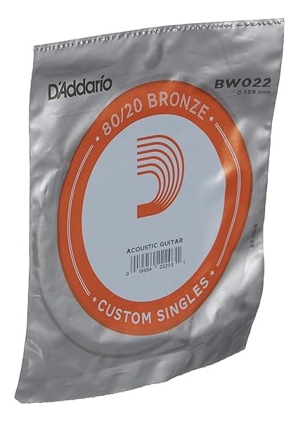 BW022 Akustik Tek Tel, 80/20 Bronze Wound, 022, Paket=5x fiyatları