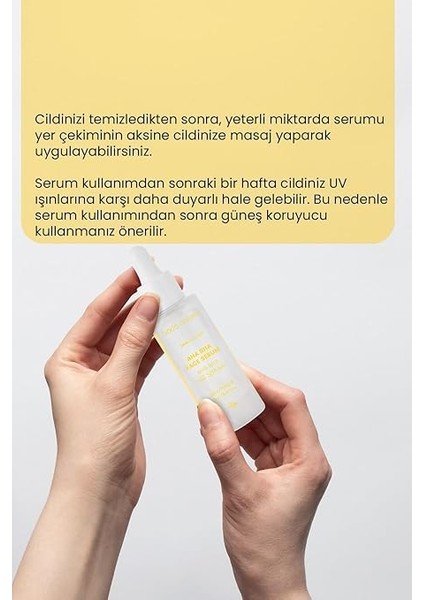 Natural Aha Bha Yüz Serumu Cilt Tonu Eşitleyici Canlandırıcı ve Peeling Etkili 30 ml modelleri