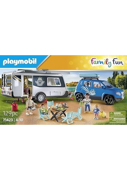 Family Fun 71423 Arabalı Karavan, Kamp, Doğada Çok Yönlü Kamp Eğlencesi, Kapsamlı Aksesuarlar, Tüm Ülke Çapında Ortak Aile Gezisi, 4 Yaş ve Üzeri Çocuklar Için Oyuncak fırsatları