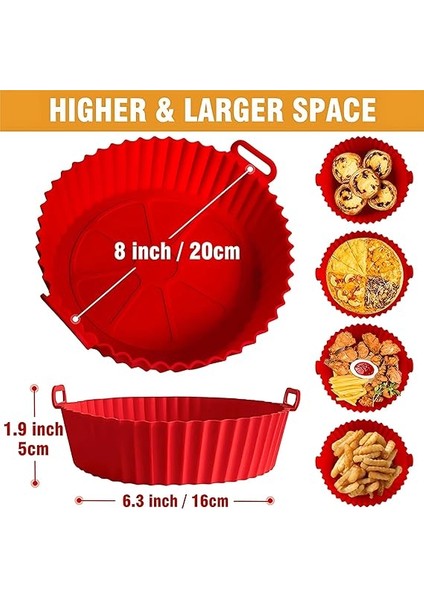 3 Adet Sıcak Hava Fritözü Silikon Kalıp Sıcak Hava Fritözü Liner Silikon Kalıp Tekrar Kullanılabilir ve Sıcak Hava Fritözü, Mikrodalga Fırın ve Fırın Için Uygundur (Siyah) fırsatları