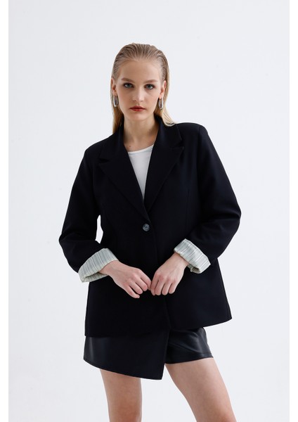 Astarı Çizgili Blazer Ceket fırsatları