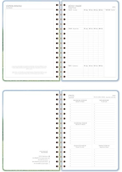 A5 Spiralli 16 Aylık Akademik Ajanda - Manzara indirimleri