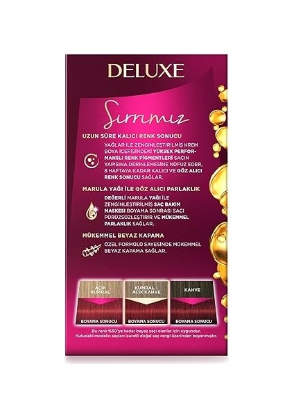 Deluxe 5-889 Şarap Kızılı Saç Boyası modelleri