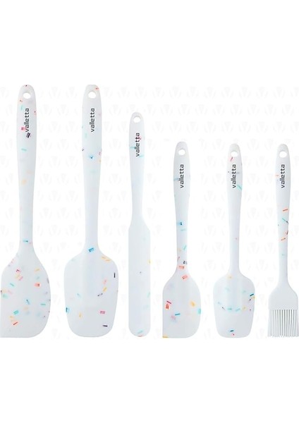 Drongo 6'lı Spatula Set Beyaz Renkli Noktalı fiyatları