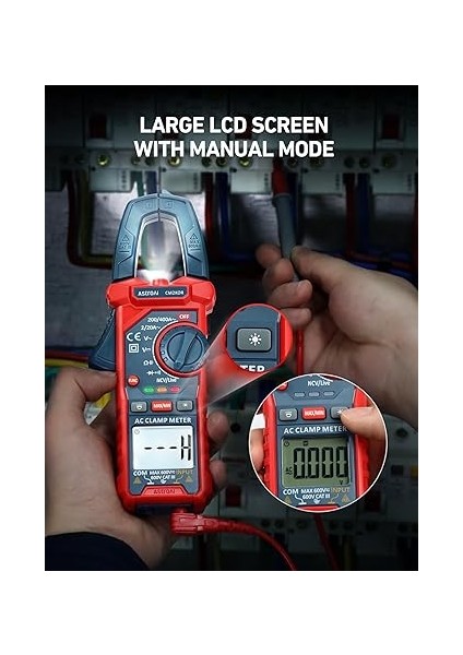 CM2K0R 2000 Sayım Pens Metre, Multimetre, Polimetre, Voltmetre, Ac Akım, Ac/dc Gerilim, Direnç, Frekans, Kapasitans, Süreklilik, Test Diyotları Için Test Cihazı fırsatları