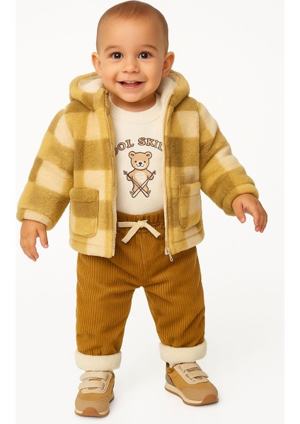 Peluş Ceketli 3'lü Erkek Bebek Takım fiyatları