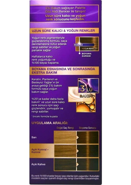 Yoğun Göz Alıcı Renkler Saç Boyası 7-0 Kumral Saç Boyası modelleri