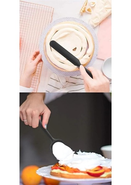 Yanmaz Yapışmaz Silikon 6'lı Pasta, Yumurta Fırçası, Kaşık Bıçak, Spatula Mutfak Seti indirimleri