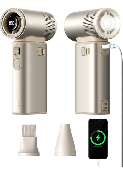 Taşınabilir El Fan Ultra2, 9000MAH Max 25 Saat, 5 In 1, 100 Hız Turbo Fan Şarj Edilebilir 18W El Feneri ile Güç Bankası, Metal Kabuk Çok Fonksiyonlu Seyahat Essentials Erkekler Için Hediyeler