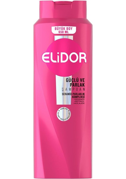 Saç Bakım Şampuanı, Güçlü ve Parlak, 650 ml