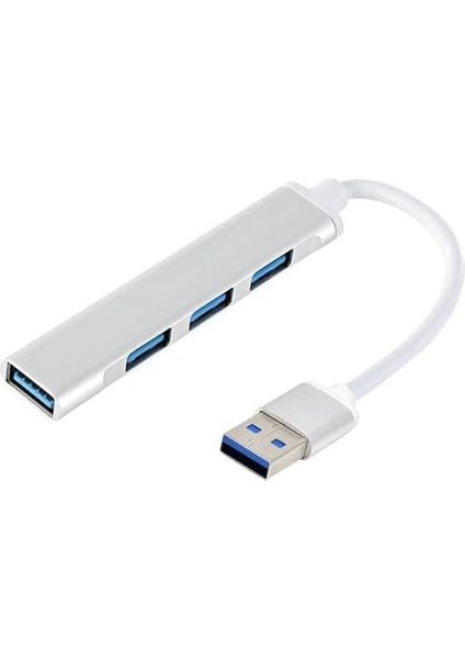 USB 4in1 Hub Adaptör USB 3.0 Çoğaltıcı, Gri