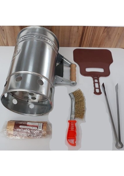 Mangal Kömürü Yakma Seti Barbekü Mangal Yak Kormatik ve Temizleme Hazırlama Alet Seti fırsatları