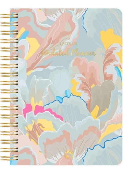 Color Süresiz Planlayıcı Spiralli Ajanda Defter Lotus 17X24 cm
