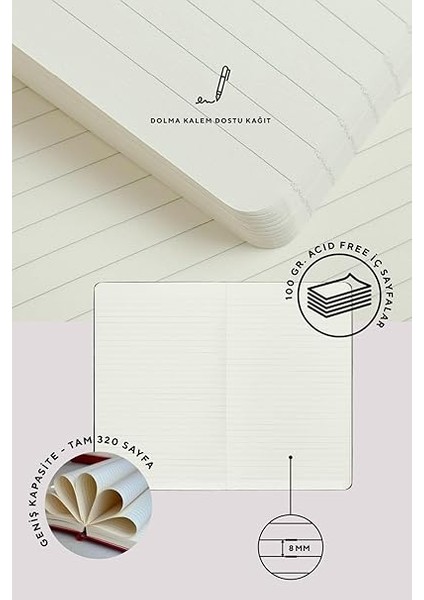 Bene Premium Sert Kapak Defter, 21X29 Cm, Çizgili modelleri