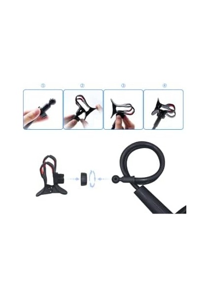 Oynar Başlıklı Akrobat Telefon Tutucu Portatif Telefon Tutma Aparatı Siyah fiyatları