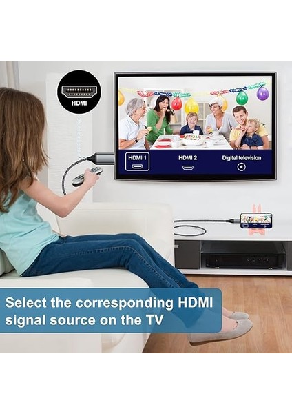 HDMI Kablosu, iPhone 4,0 M, HDMI Dönüştürücü Kablosu, HDMI Bağlantı Kablosu, Telefon/pad/pod To Tv/monitor/projektör, IPHONE14, 13, 12, 11, Youtube Tv Çıkışı, HD1080P, Tak ve Çalıştır ile Uyumlu modelleri