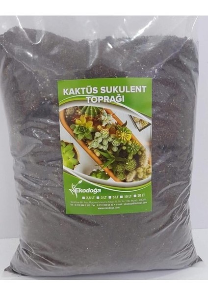 Tarım Kaktüs Sukulent Toprağı 10 Litre - Teraryum Için Uygun Toprak Ithal Torf Toprak Pomza Vermikulit