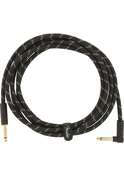 Deluxe Series Instrument Cable Black Tweed Açılı - 3 Metre Enstrüman Kablosu