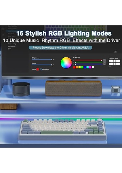 F75 Mekanik Rgb Tkl Reaper Switch Kablosuz Makrolu Hot Swap Klavye Pastel indirimleri