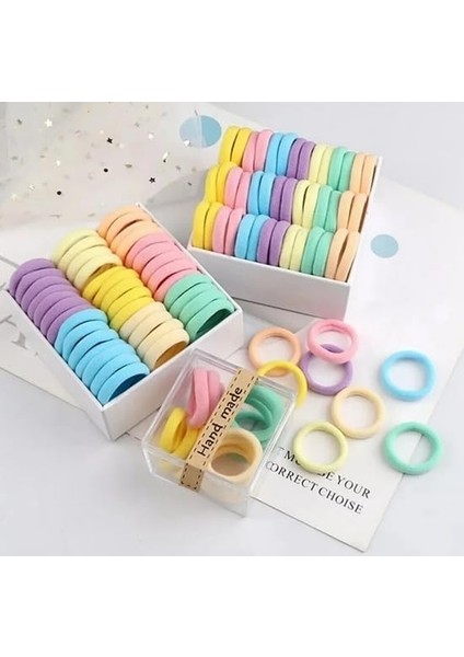 Adet Lastikli Havlu Toka Saç Tokası Orta Büyük Boy Esnek (Beyaz-Pembe-Sarı-Kahve-Mor)