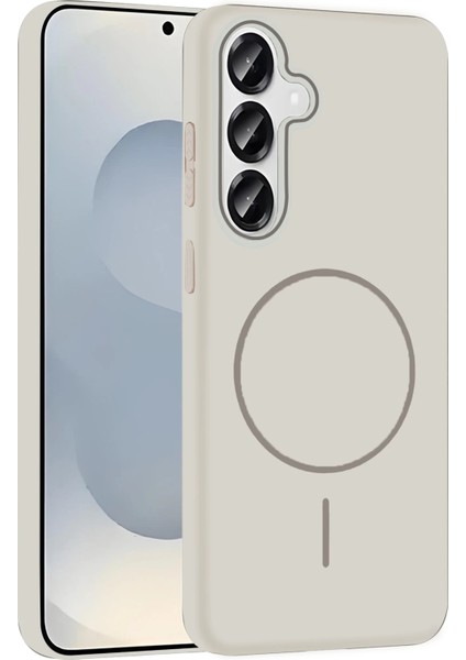 Sepetim Joko Samsung Galaxy S25 Broş Magsafe Kapak - Krem