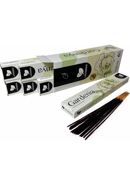 Gardenya (Gardenia) Kokusu Özel Aroma Kokusu Agarbatti Arınma 20 Adet 1 Paket Çubuk Tütsü