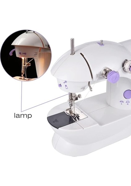 Portatif Dikiş Makinesi Mini Dikiş Makinesi Iki Telli Iki Hızlı Pedallı Mini Boy fırsatları