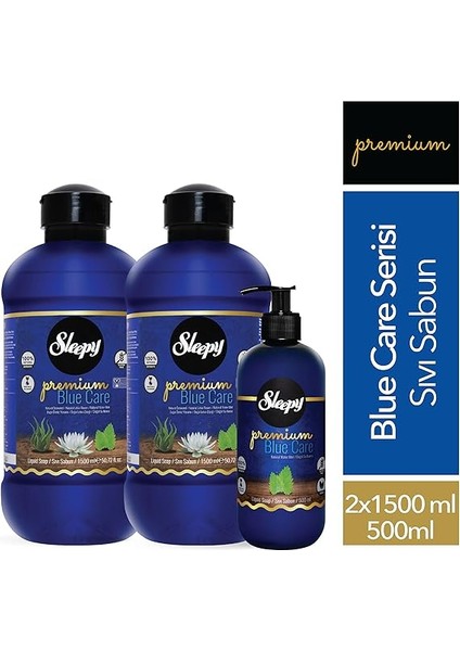 Premium Blue Care Serisi Sıvı Sabun 500 ml + 2X1500 ml fiyatları