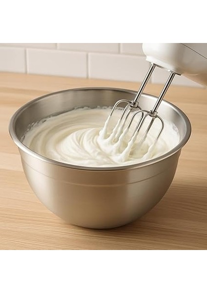 304 Paslanmaz Çelik Karıştırma ve Mikser Kasesi - 28 cm x 14.5 cm | Çok Amaçlı, Dayanıklı, Bulaşık Makinesine Uygun modelleri