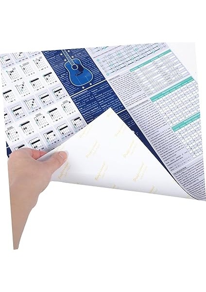 Gitar Akorları Poster Başlangıç ​​seviyesi Için Öğrenme Referansı Beşli Çemberi Tekerleği indirimleri