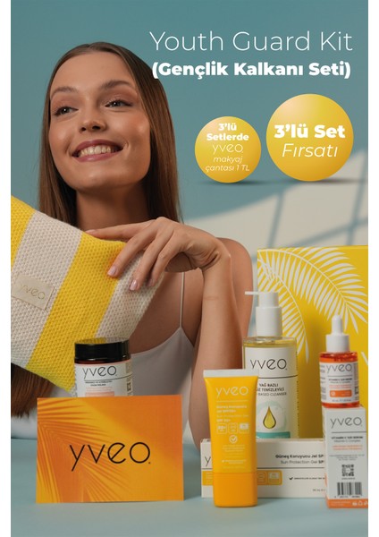Youth Guard 3 Lü Set – Anti Aging Jel, Yüz Temizleme Yağı, C Vitamini fiyatları