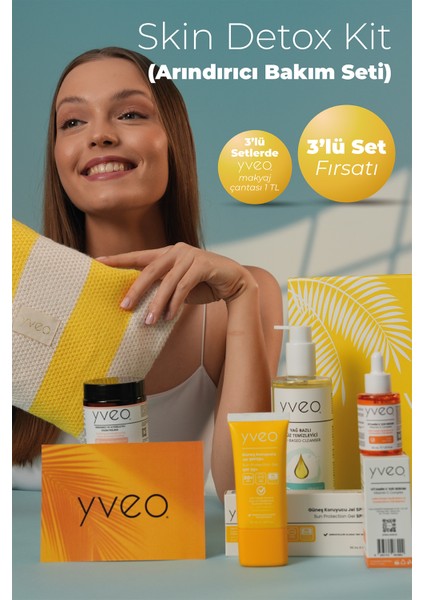 Skin Detox 3 Lü Set – Peeling, Yüz Temizleme Yağı, C Vitamini fiyatları