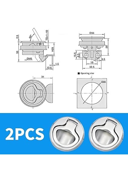 Çekmeli Kulp, 2 Adet, Mobilya Kulpu, Kamp, Tekne, Karavan Için, Mandallı Kilit fiyatları