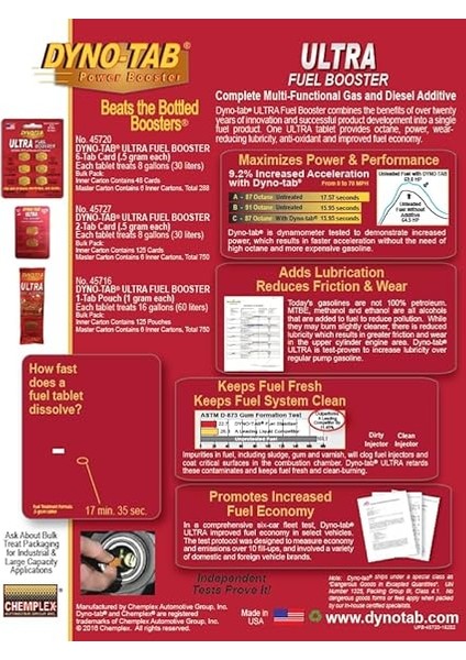 Dyno Tab Ultra Yakıt Performans Arttırıcı ve Sistem Temizleyici fırsatları