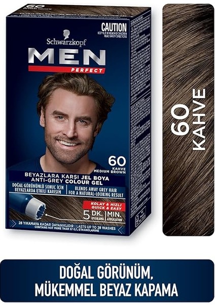 Men Perfect Saç Boyası 60 - Kahve, 80 ml modelleri
