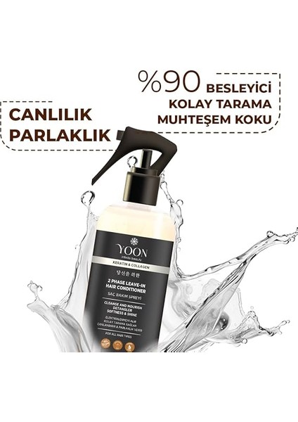 Elektriklenme Önleyici ve Kolay Tarama Spreyi, Kolajen &amp; Keratin Içeren Saç Spreyi, Paraben ve Sülfat Içermeyen Vegan Saç Bakım Spreyi 250ML indirimleri