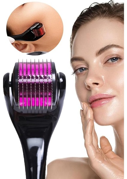 Uçlu Saç Sakal Çıkarma Tarağı Iğneli Cilt Yenileyici Gözenek Açıcı Dermaroller 0,75MM fiyatları