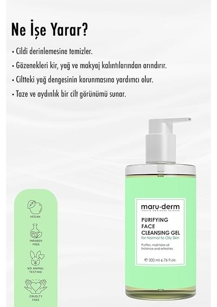 Karma ve Yağlı Ciltler Için Yüz Yıkama Jeli 200 ml fırsatları