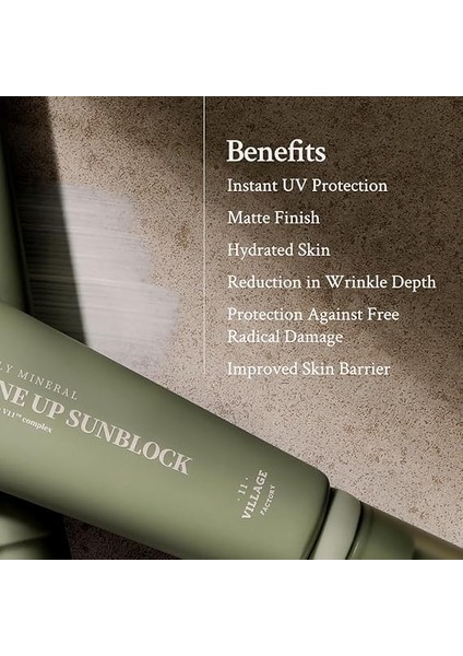 11 Factory Daily Mineral Tone Up Sunblock Spf 50+ Pa++++ 50ML - %100 Mineral &amp; Ton Eşitleyici Beyazlık Bırakmayan Vegan Güneş Kremi indirimleri