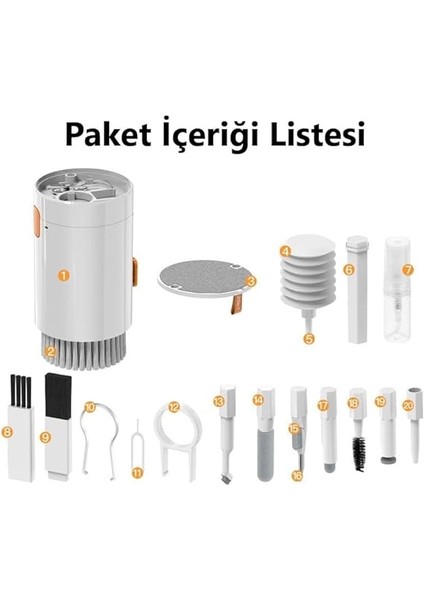 20'si 1 Arada Temizleme Seti, Klavye Temizleme Fırçası, Airpods Için Kulaklık Temizleme Seti, Dizüstü Bilgisayar MacBook Için, Klavye, Kamera ve Cep Telefonlarınız Için Temizleme Kiti fiyatları