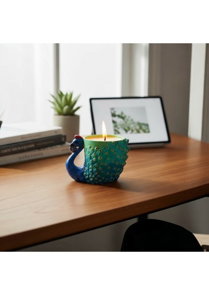 Tavus Kuşu Formlu Dekoratif Obje – 10 cm x 8 cm