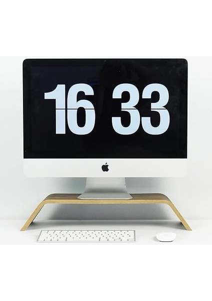 Wood Doğal Ahşap Bilgisayar Monitörü Yükseltici Stant ve Ekran Yükseltici 55X9OF17 fırsatları