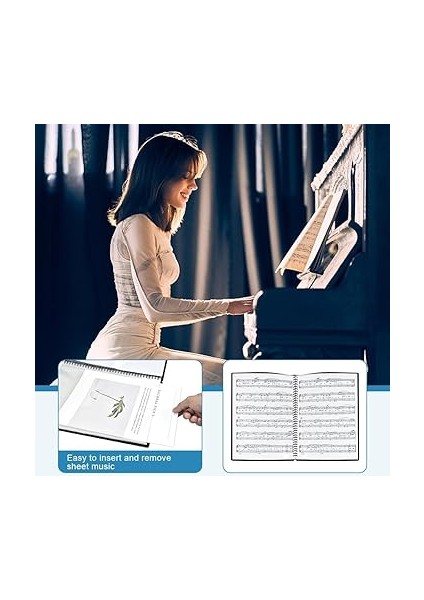 Nota Dosyaları A4 Koro Klasörü Siyah Nota Klasörü Nota Sayfaları Için 50 Cep Müzik Notası Klasörü Halkalı Klasör Şeffaf Dosya Plastik Kayıt Klasörü Müzik Sayfası Klasör Koro Konzer Koro fırsatları